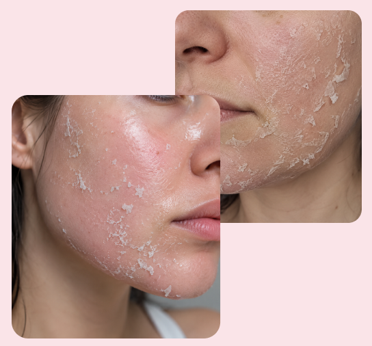 Resultado do peeling na pele